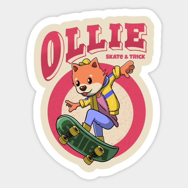 skater shiba Sticker by lasthopeparty